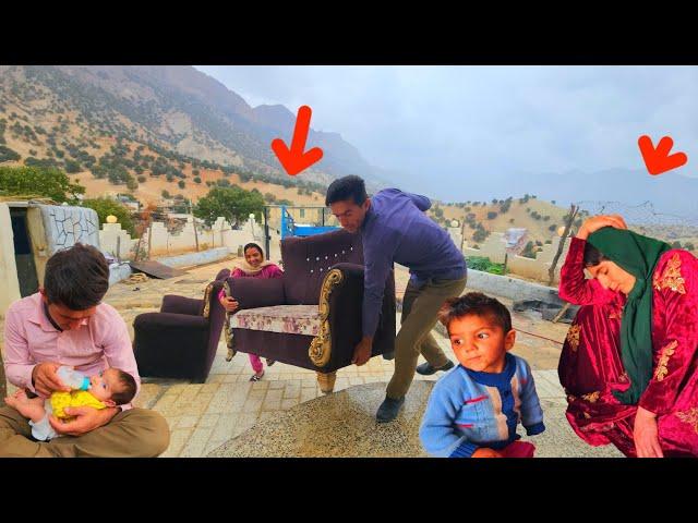 Rural literate father.  Hassan helps his children in doing their homework #vilagevlogs