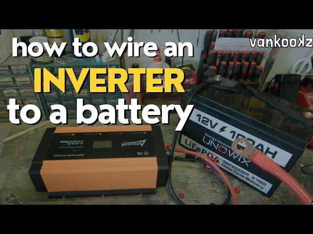 Wiring an Inverter to a Lithium Battery | Wiring the Ampeak 3000W inverter to a Lithium Battery