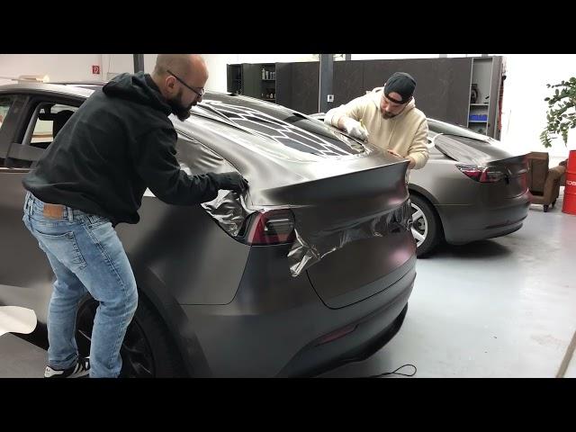 Tesla trunk wrap - how to install color change film