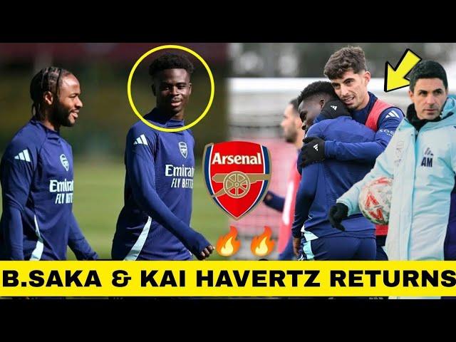 ARSENAL BOOST! SAKA, HAVERTZ & STERLING BACK IN TRAINING – HUGE COMEBACK ALERT!