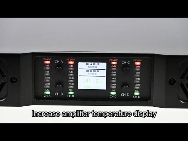 D Series/D4-3000 GaN 2ohms stable amplifier with Temperature display