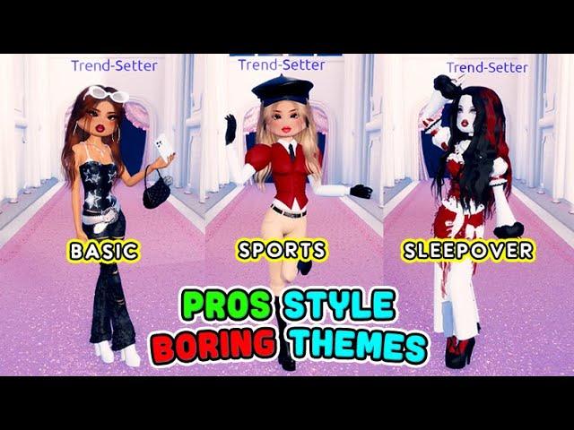 HOW DTI PROS STYLE BORING THEMES! BEST Outfit IDEAS in Dress To Impress on Roblox