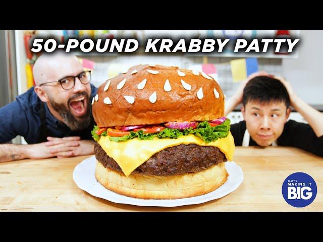 I Made A Giant Krabby Patty (ft. Babish Culinary Universe) • Tasty