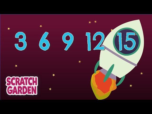 The Counting by Threes Song | Counting Songs | Scratch Garden