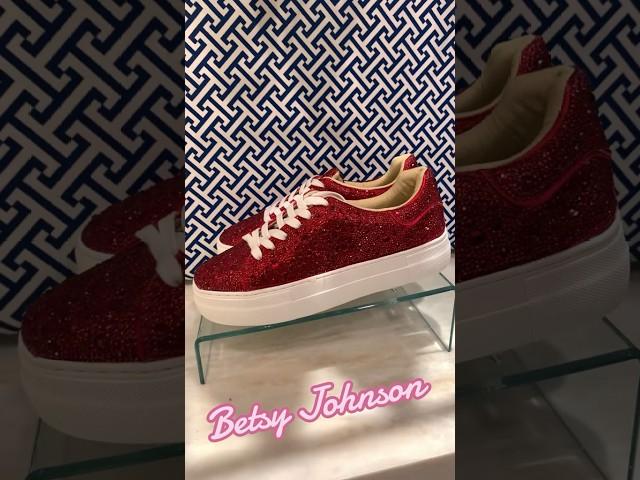 Betsey Johnson red crystal sidny sneakers