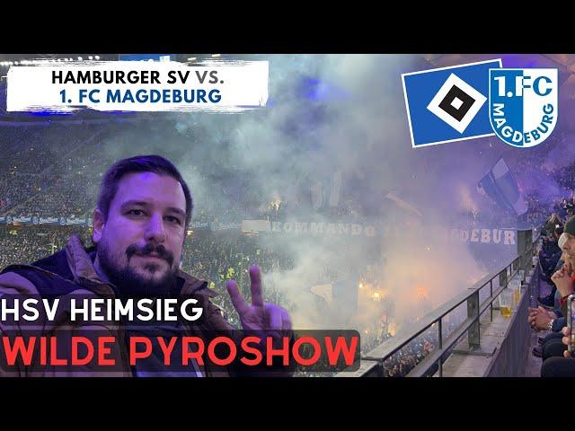 PYROSHOW DER MAGDEBURGER IN HAMBURG! HSV SIEGT WIEDER!/ HSV vs. Magdeburg / FANPRIMUS STADIONVLOG