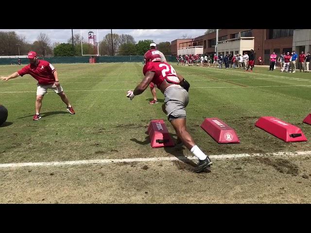 Alabama outside linebacker drills | Spring 2018