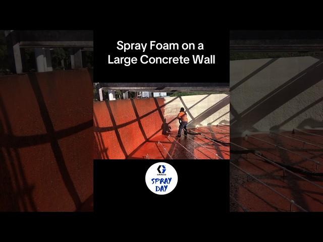 Spray Foam Application on a Large Concrete Wall