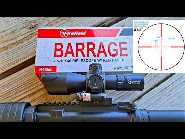 Firefield Barrage 2.5-10x Scope & Laser Review & Shoot