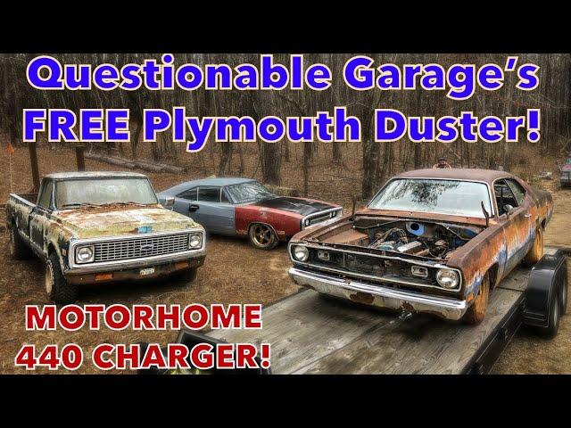 MOPAR MADNESS! Taylor Hull's Motor-Home 440 Powered '70 Charger & Questionable Garage's FREE Duster!