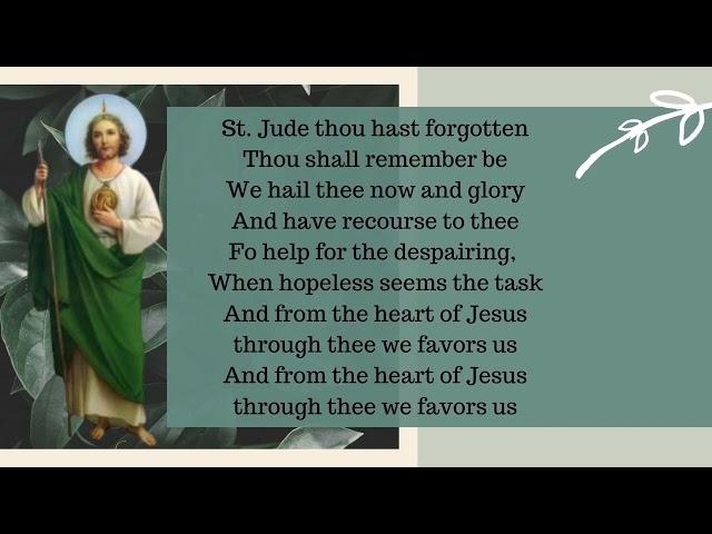 Opening Hymn to St. Jude Thaddeus