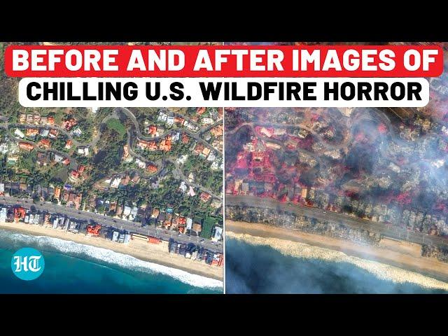 Los Angeles Fire: Chilling Satellite Images Show Before And After Of Horrific California Wildfires