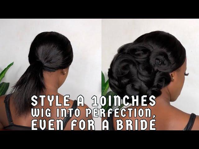 Bridal Hair styles // How to style a wig (into a low bun) for beginners. Bridals S2E3 THEGABRIELS