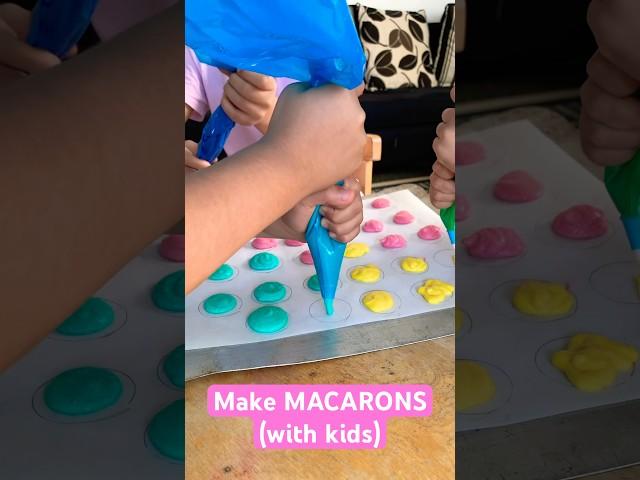 Making MACARONS with the kids #kidscooking #kidsshorts