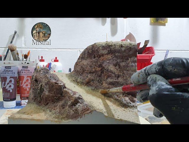 The Wolf DIORAMA TUTORIAL / How to make rocks and soil