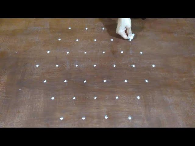 7to4 Dots. Aadi madham daily kolam. A Traditional Aadi madha Kolam. Easy muggulu|Beautiful Rangoli