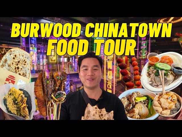 BURWOOD CHINATOWN FOOD TOUR!!! TEN DIFFERENT SPOTS TO TRY Sydney Australia vlog Chinese street food