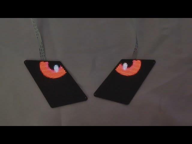 App programmable winking owl eye led display led eagle eye blinking screen for backpack bags cars