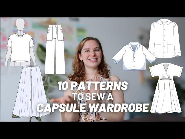 10 patterns to sew your own capsule wardrobe - half of those are free patterns!