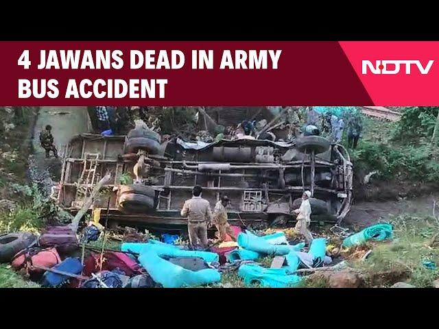 Budgam News | 4 Jawans Dead As Bus Falls Into Gorge In Jammu And Kashmir's Budgam | Jammu Kashmir