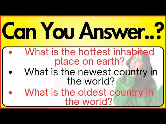 20 World Trivia Questions That Will Blow Your Mind|Geography & History Quiz How Many Can You Answer