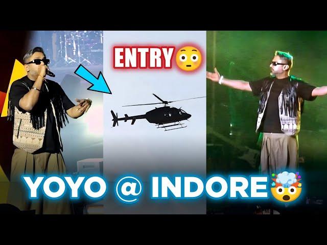 YO YO HONEY SINGH INDORE CONCERT  GRAND ENTRY IN HELICOPTER  MANIAC | MILLIONAIRE TOUR