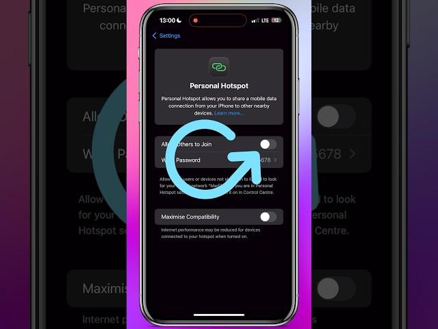 How to Enable Hotspot on iPhone (Share Wi-Fi in Seconds!) #shorts #shortvideo #iphone
