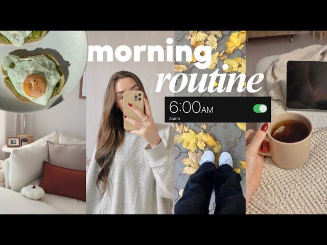 6AM FALL MORNING ROUTINE ️ cozy, productive habits for early mornings