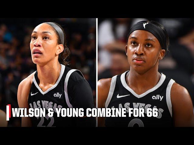 A'ja Wilson & Jackie Young combine for 66 POINTS in win over Mercury  | WNBA Highlights