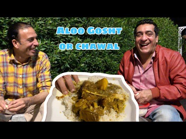 Aloo Gosht Aur chawal |