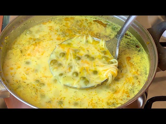 I take a JAR of PEAS and cook an ingenious soup in 20 minutes! Delicious easy recipe!