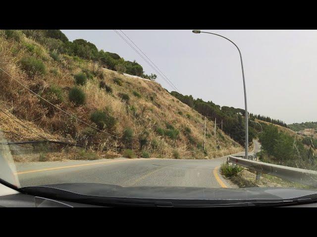 Driving to Acri on a beautiful mountain road, 꼬불꼬불 아름다운 산길도로 아크리 가는 길