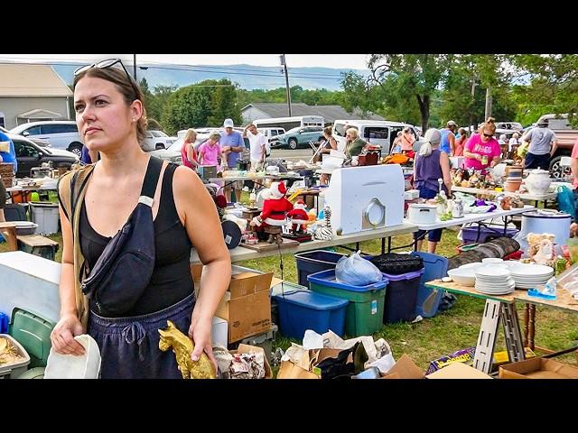 Shopping 43 MILES of Yard Sales for Antiques