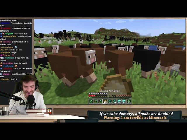Dougdoug "Minecraft take damage" stream edit draft