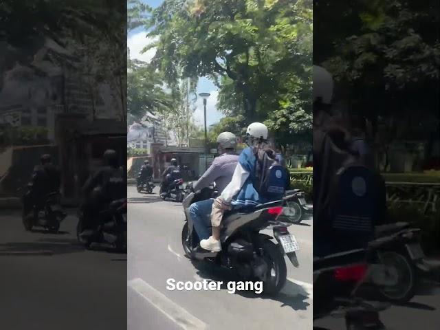 Scooter gang Vietnam style #scootergang #minibikers #vietnamtravel