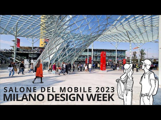 4K Milano Design Week 2023: Salone del Mobile - Fiera Milano Walk