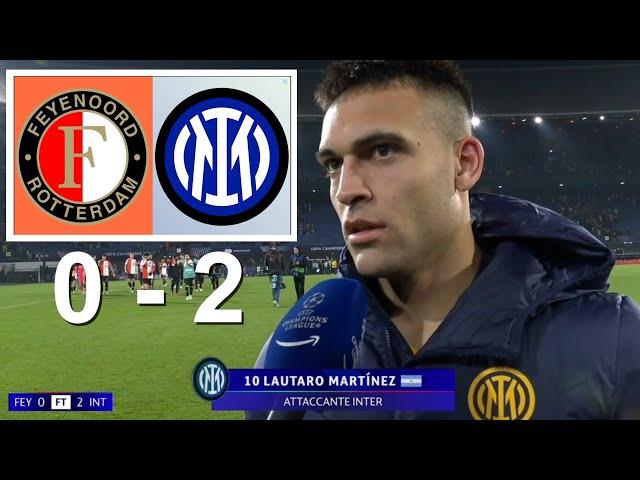 Lautaro Martinez Intervista Post Feyenoord 0 vs 2 Inter 05/03/2025