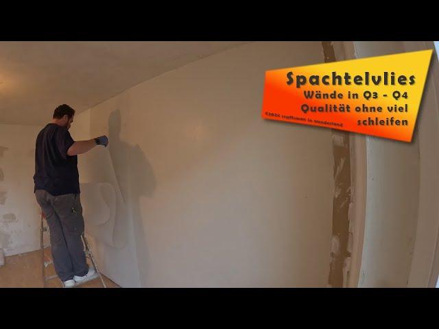 Glatte Wände und Decken spachteln ohne Schleifen Q3-Q4 #handwerk #spachteln #glasvlies #putz #diy