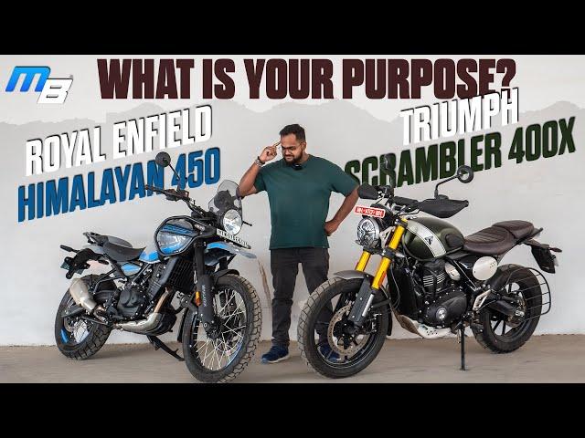 Royal Enfield Himalayan 450 vs Triumph Scrambler 400X - What’s Your Purpose? | MotorBeam