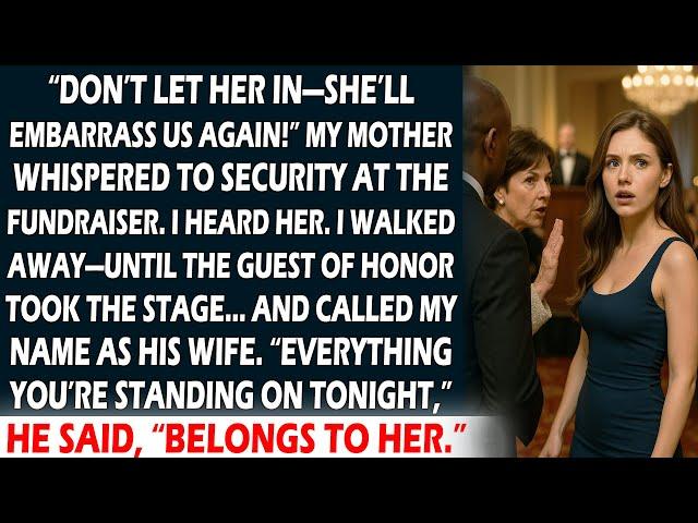 My Family Didn't Let me in at the Fundraiser, But When the Guest of Honor Took the Stage, They...