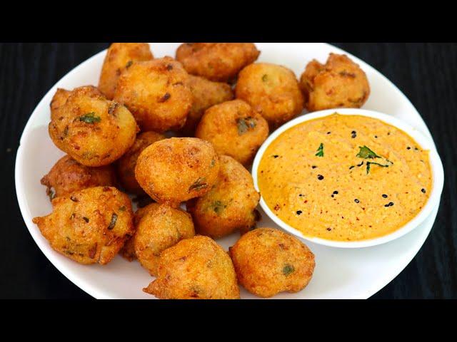 10 நிமிடத்தில் மொறு மொறு ரவை போண்டா / Rava Bonda / evening snacks in tamil / snacks recipes in tamil