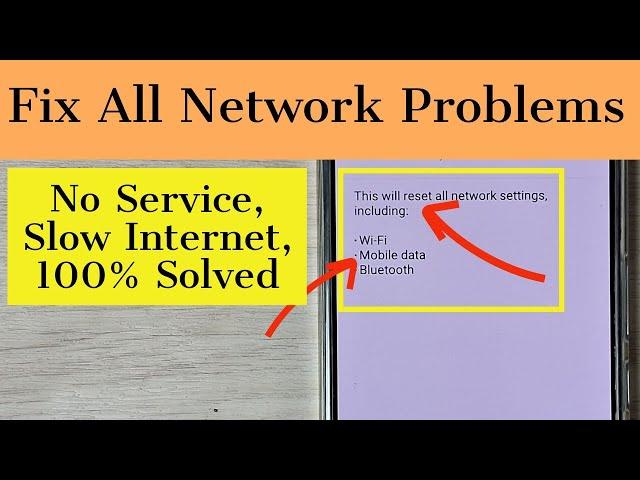 Vivo Phone : Fix all Network Problems | No Service | Slow internet | 100% Solved