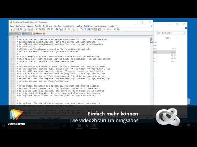 MariaDB – Grundlagen Tutorial: PHP als Modul installieren |video2brain.com