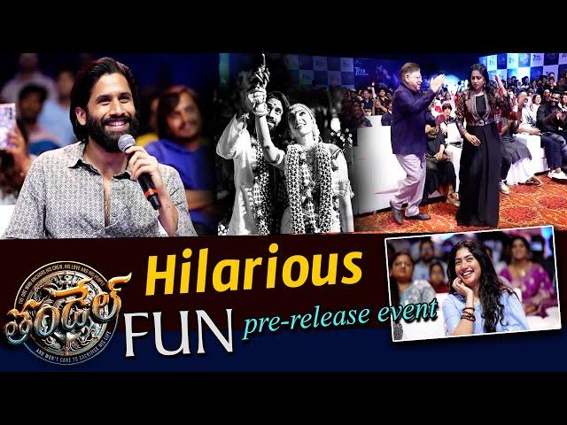 #saipallavi , #nagachaitanya & #thandel Team Hilarious Fun | #ThandelPreReleaseEvent | CineCuts