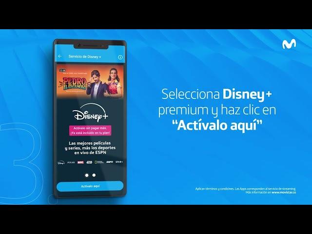 Activa Disney+ Premium incluido en tu plan desde la App Mi Movistar