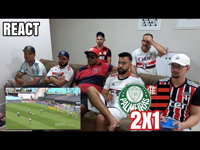 REACT PALMEIRAS 2X1 FLAMENGO - PALMEIRAS TRICAMPEÃO