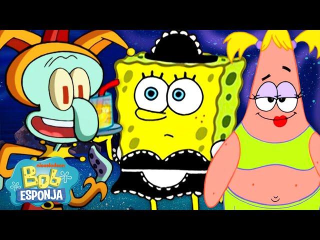 Bob Esponja | A ÉPICA Festa à Fantasia de Halloween do Bob Esponja  | Compilação | Português