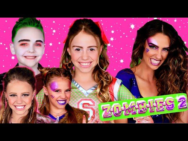 Disney ZOMBIES 2 Addison, Zed, and Werewolf Makeup and Costume Compilation