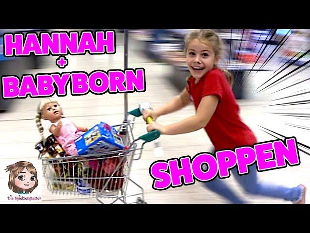 BABY BORN SHOPPING  7-Jährige Puppenmama geht einkaufen  PO-ALARM bei Johanna