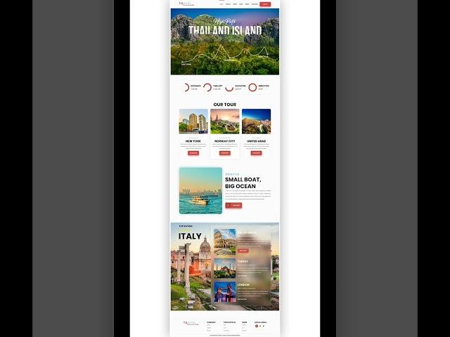 TRAVEL Tour Responsive Website Design